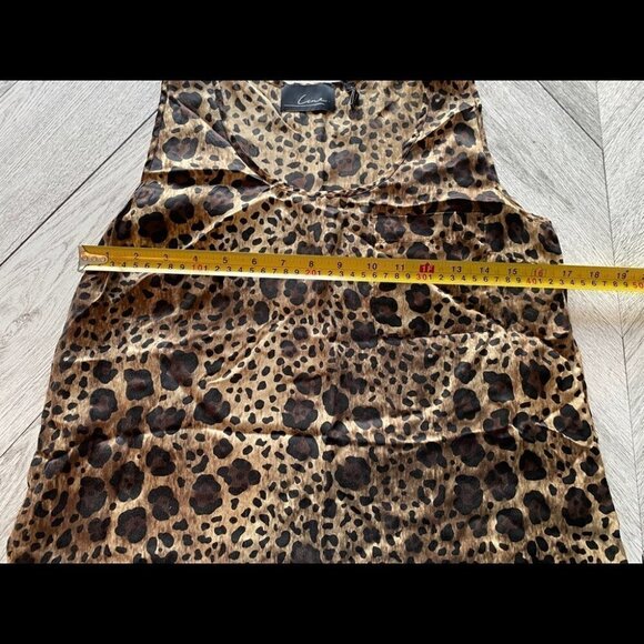 𝅺LINE silk leopard print tank top - Picture 4 of 7